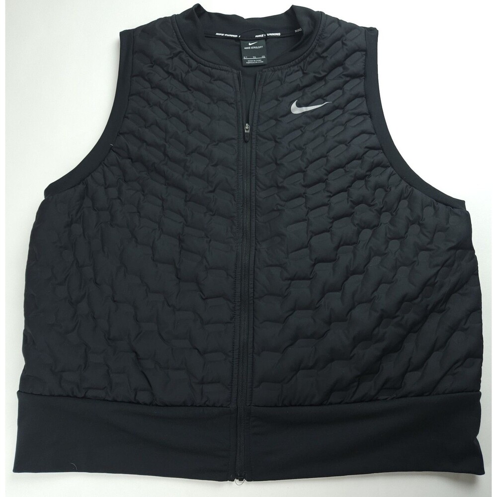 XLT NIKE AEROLOFT Training Vest Gilet Packable Zip Up Womens Athletic Black